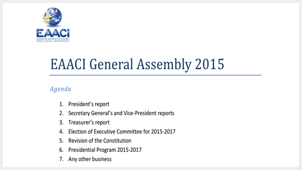 2015 EAACI General Assembly